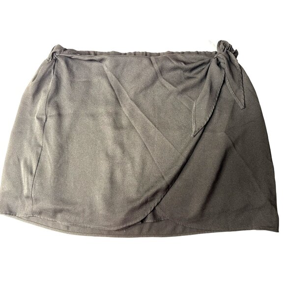 DR2 Womens Black Skort With Tie Waist Polyester Wrap XL - Picture 1 of 8